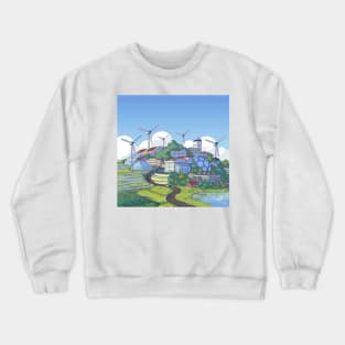 Solarpunk City Crewneck Sweatshirt